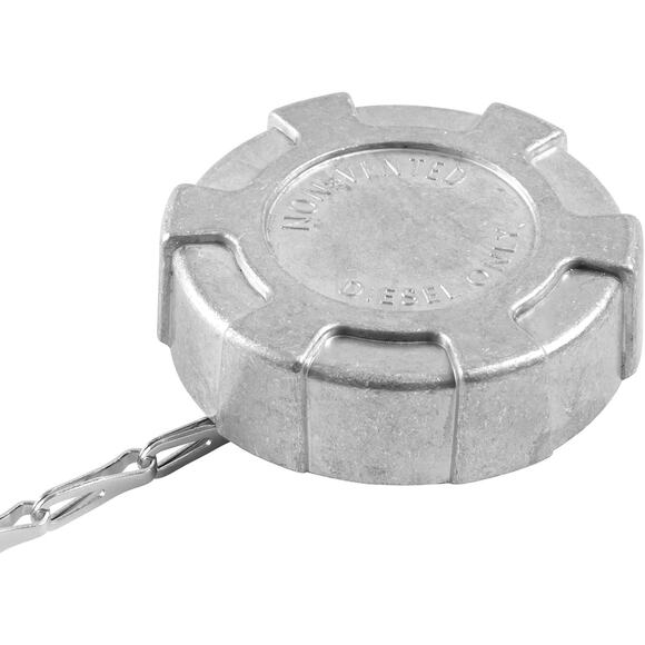 Aluminum Diesel Fuel Cap 2 1/4" for International Ford GMC Trucks No-Lock TINWID - Picture 5 of 9